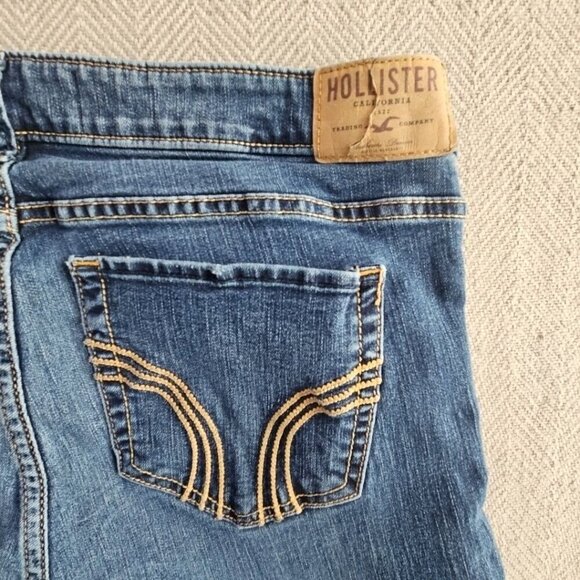 Hollister Jeans Junior Size 15R W32 L32 Straight Skinny Med Wash Style 61956050 - Picture 11 of 16